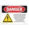Signmission OSHA Danger Sign, 12" Height, 18" Width, Electrocution Hazard Crane, Landscape, DS-D-1218-L-1823 OS-DS-D-1218-L-1823 - alternate 1